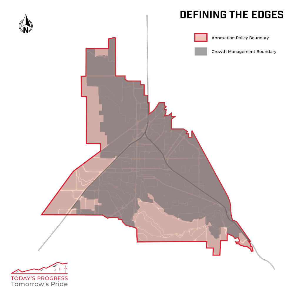 Map showing the Growth Management Boundary and the Annexation Policy Boundary
