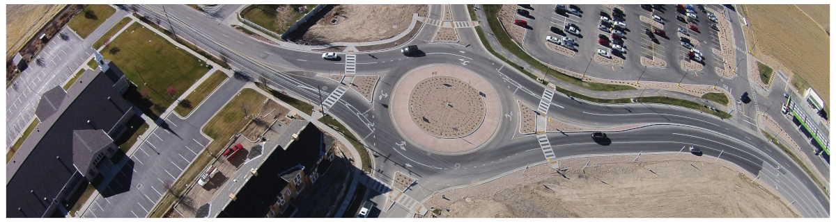 ariel view of a roundabout