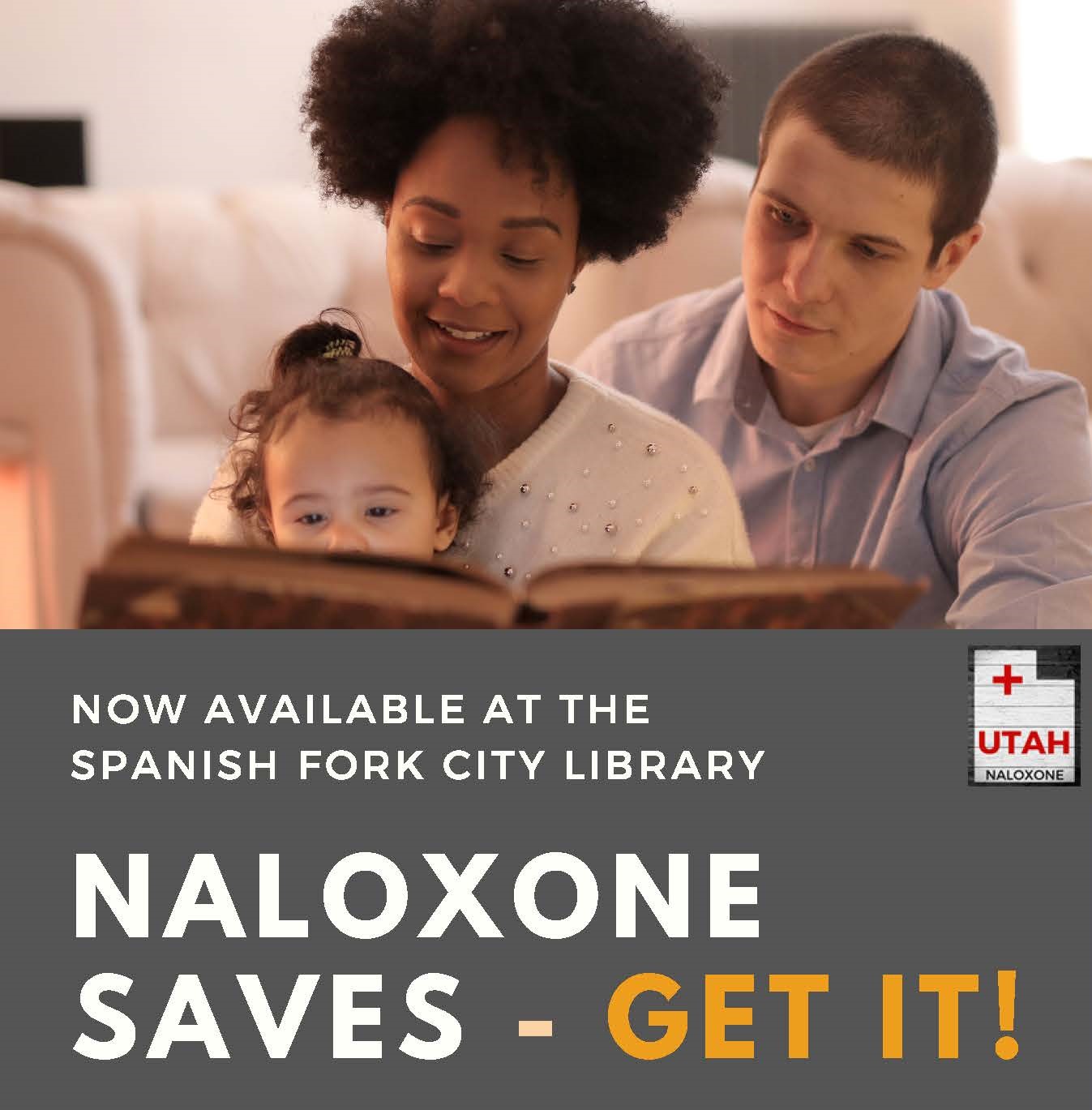 Now available at the Spanish Fork City Library. Naloxone saves - Get it! Now available at the Spanish Fork City Library. Naloxone saves - Get it!